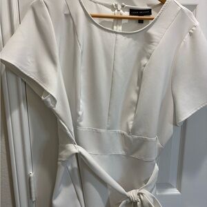 Lane Bryant Cream Blouse with Elegant Design